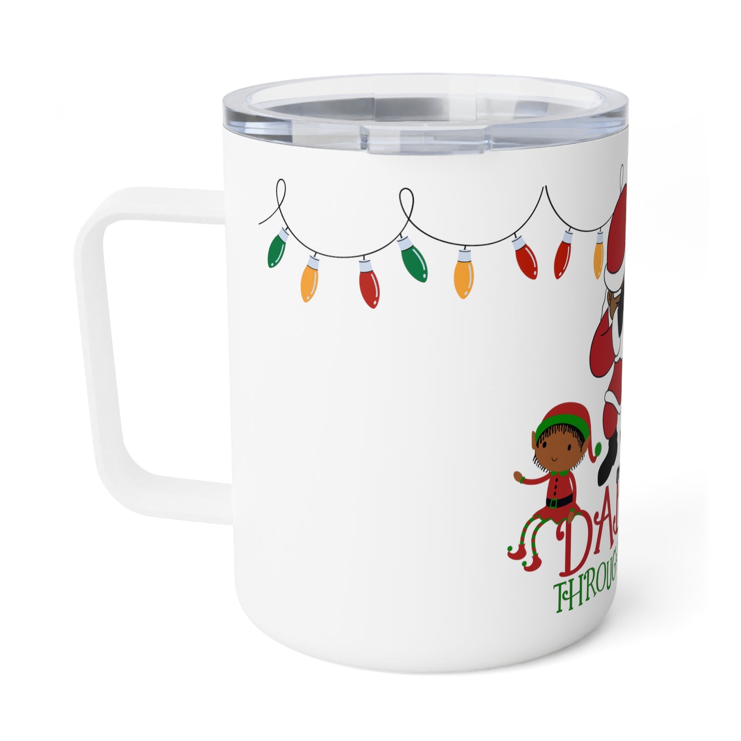 Dabbing Through The Snow Insulated Coffee Mug, 10oz