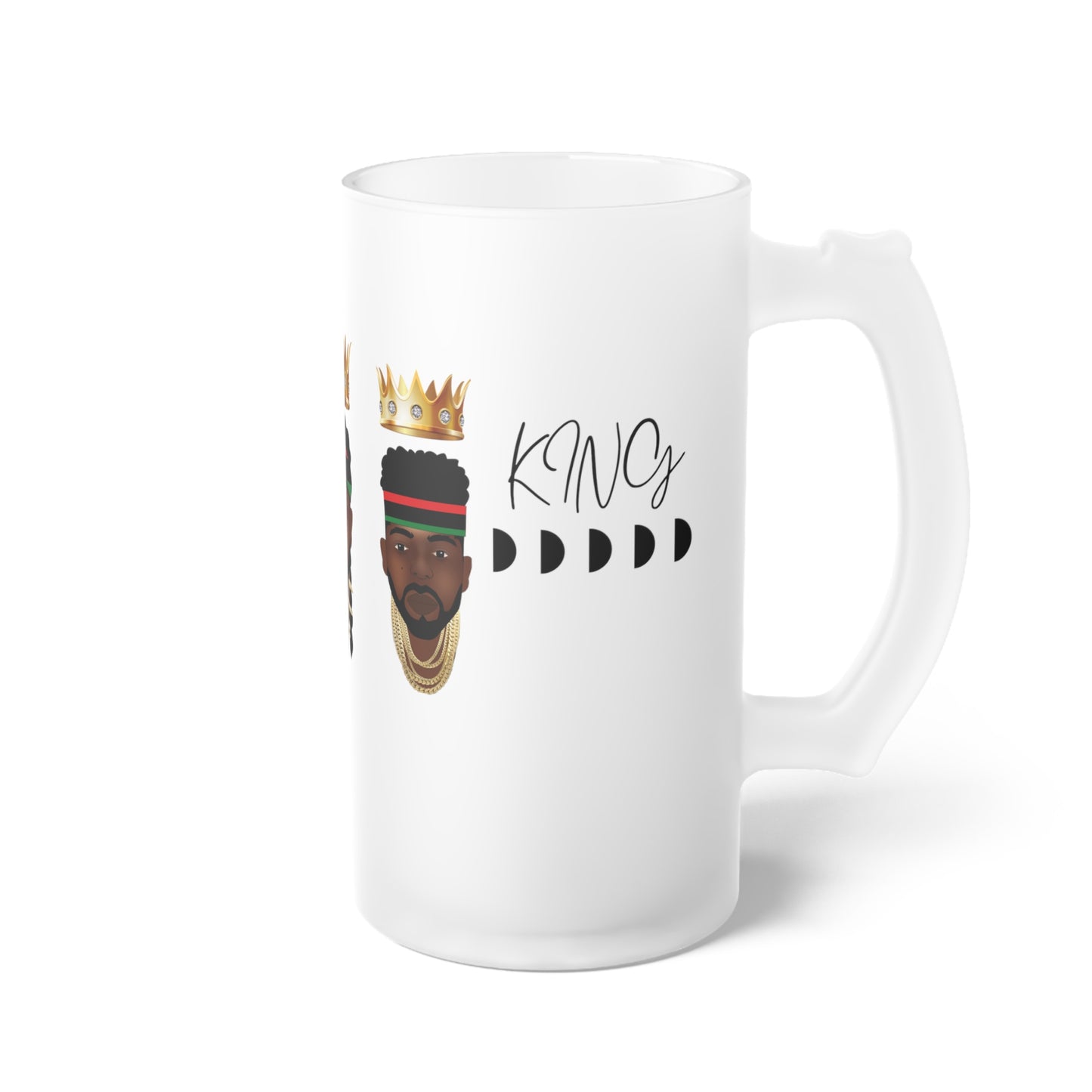 Three Kings Frosted Glass Beer Mug
