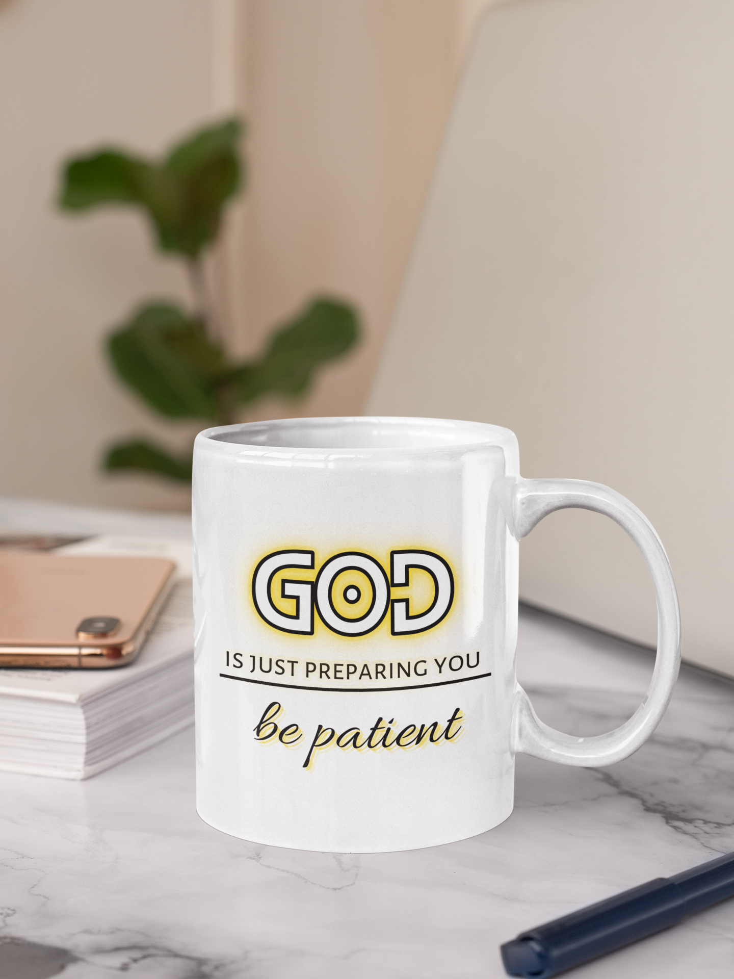 God Is Just Preparing You, Be Patient Ceramic Mug 15oz