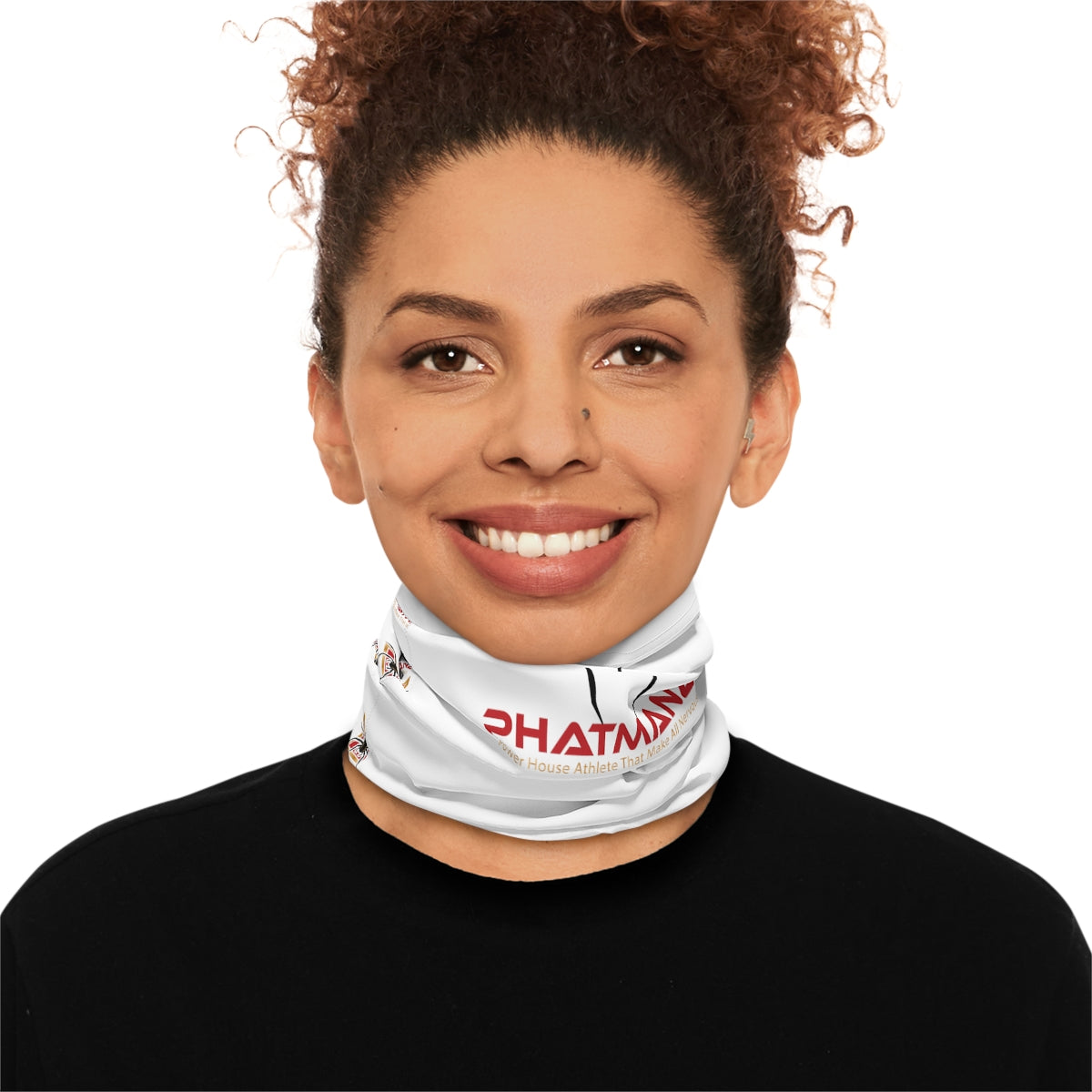 PHATMANZ Winter Neck Gaiter With Drawstring (White)