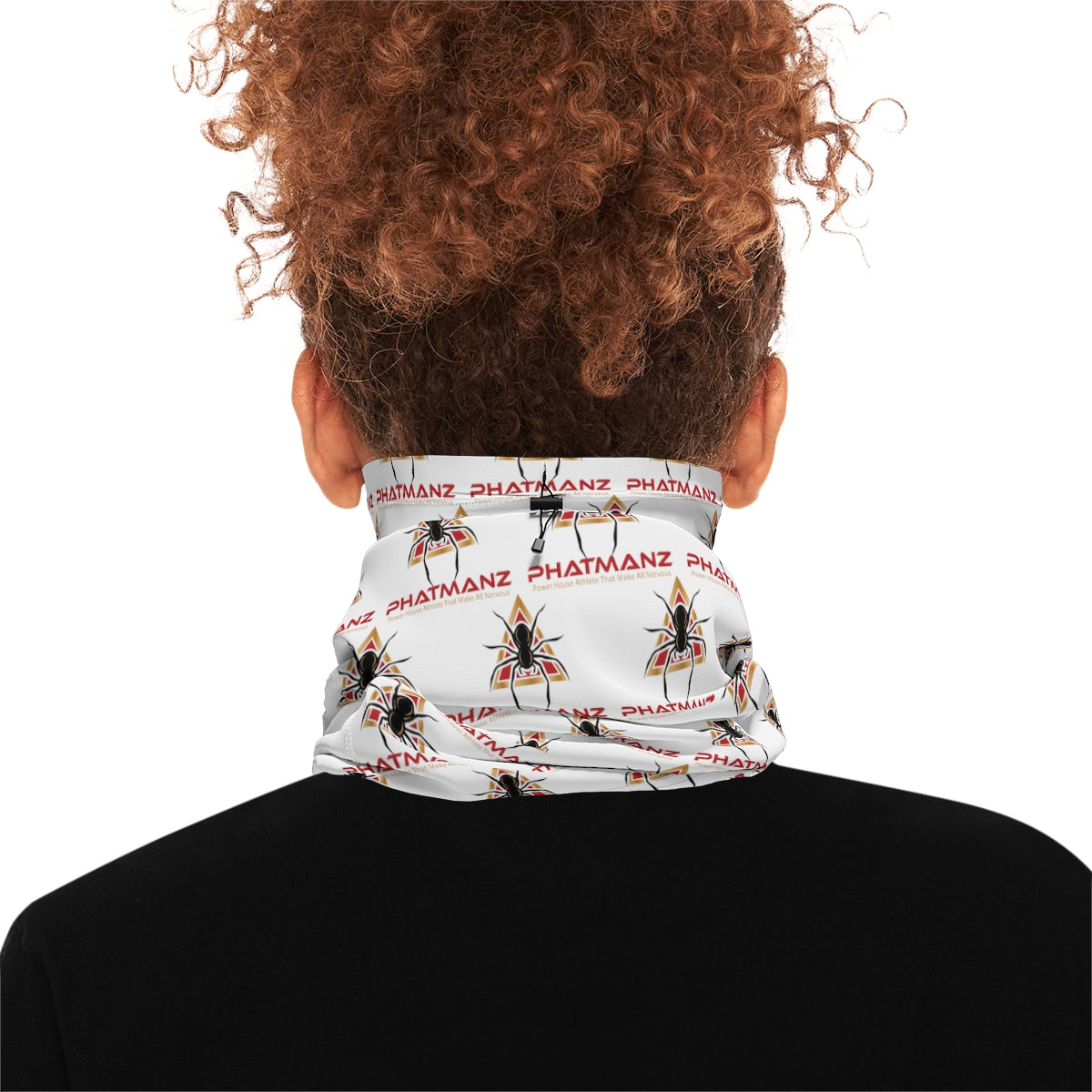 PHATMANZ Winter Neck Gaiter With Drawstring (White)