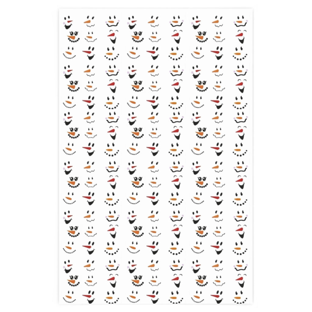 Snowman Faces Wrapping Paper