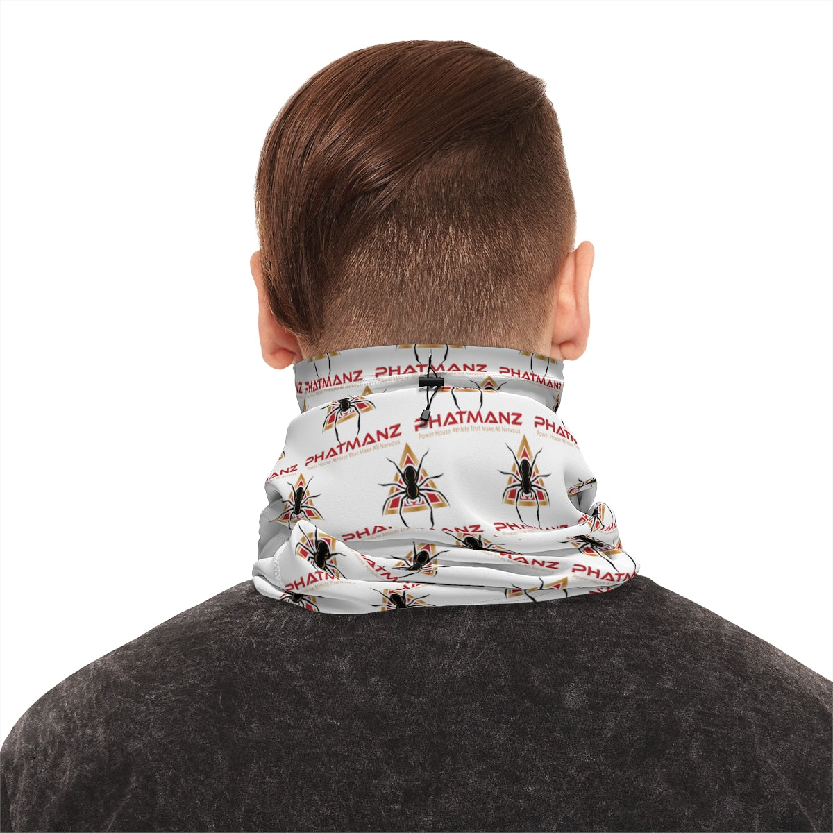 PHATMANZ Winter Neck Gaiter With Drawstring (White)