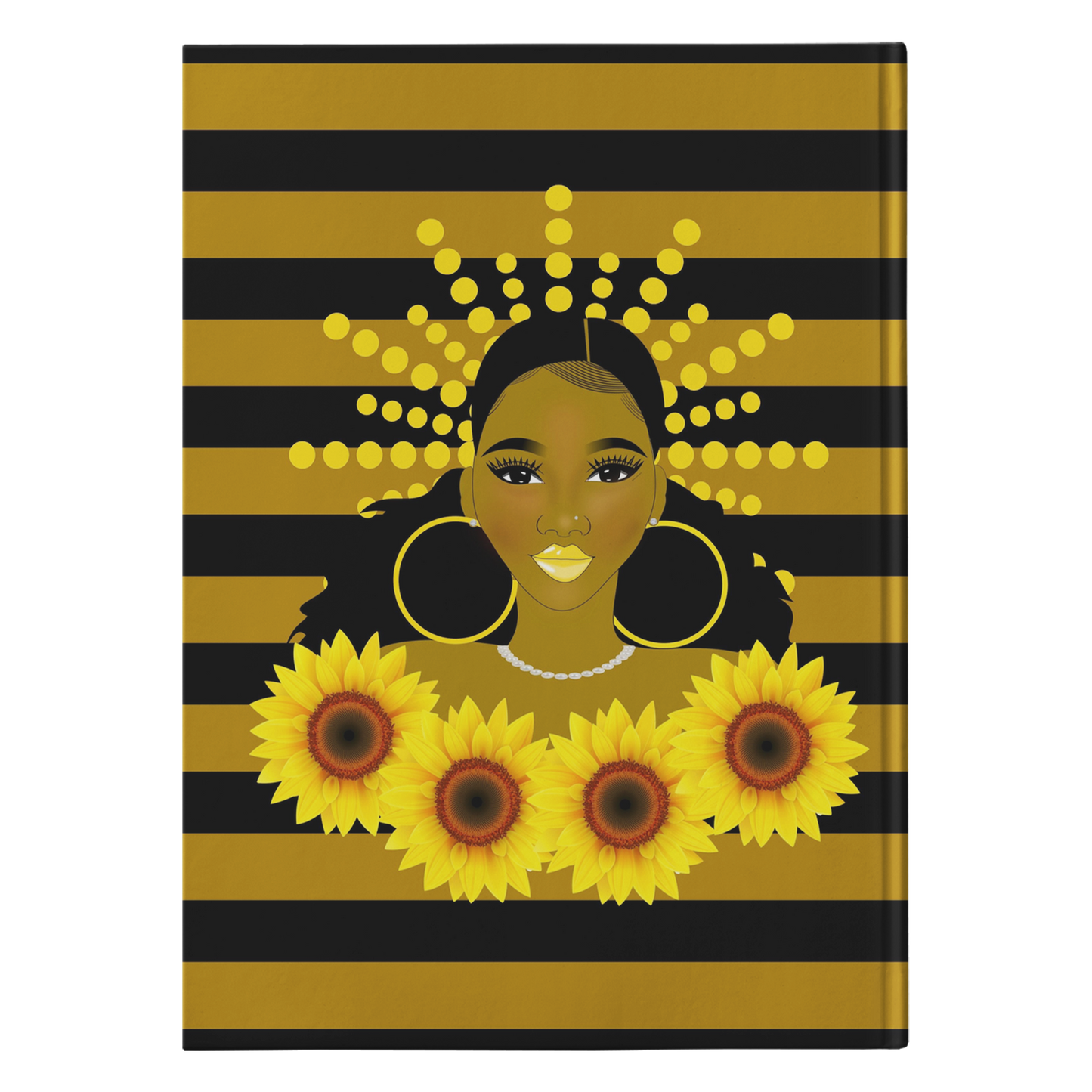 Sunflower Woman Hardcover Journal