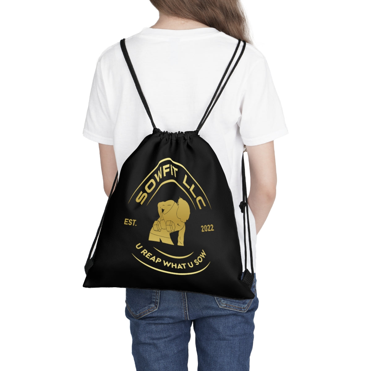 SOWFIT LLC Outdoor Drawstring Bag (Gold)