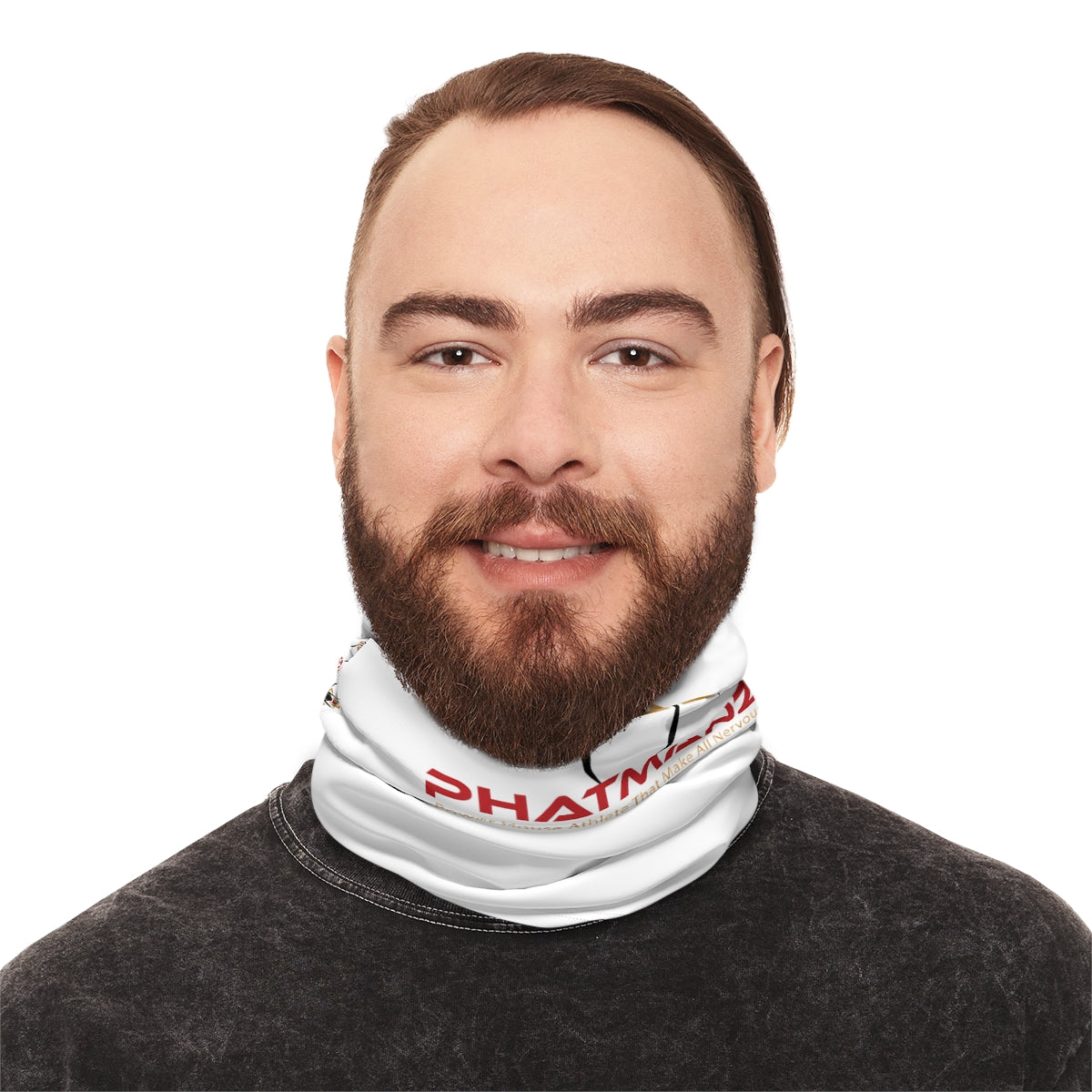 PHATMANZ Winter Neck Gaiter With Drawstring (White)