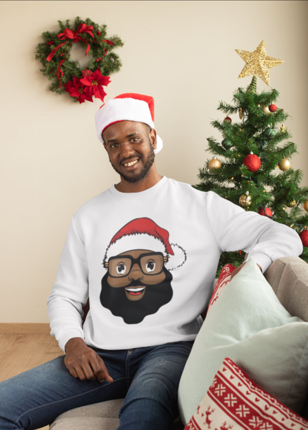 Black Santa Sweatshirt