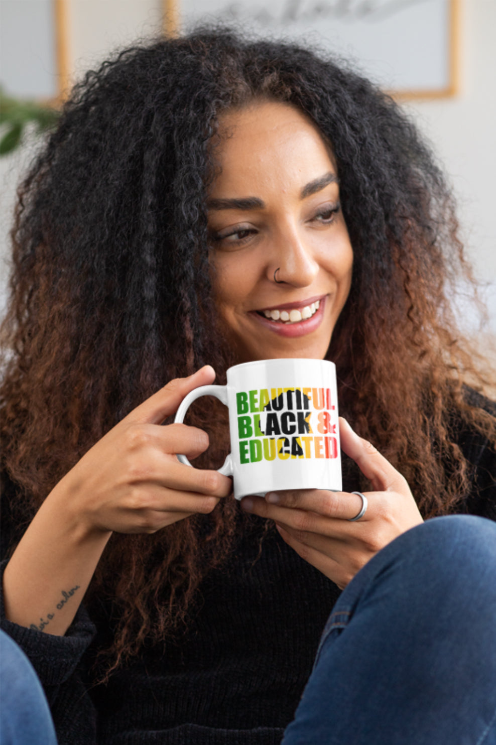 Beautiful, Black, & Educated Mug