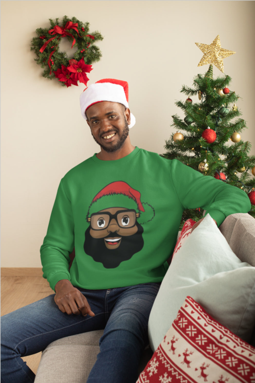 Black Santa Sweatshirt