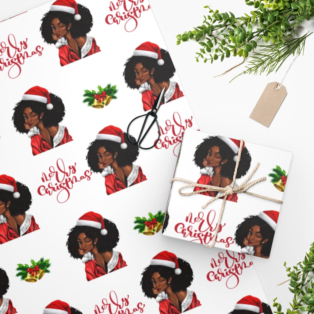 Winking Girl Wrapping Paper