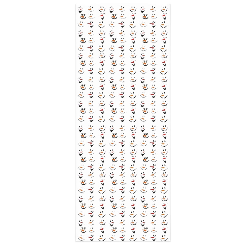 Snowman Faces Wrapping Paper