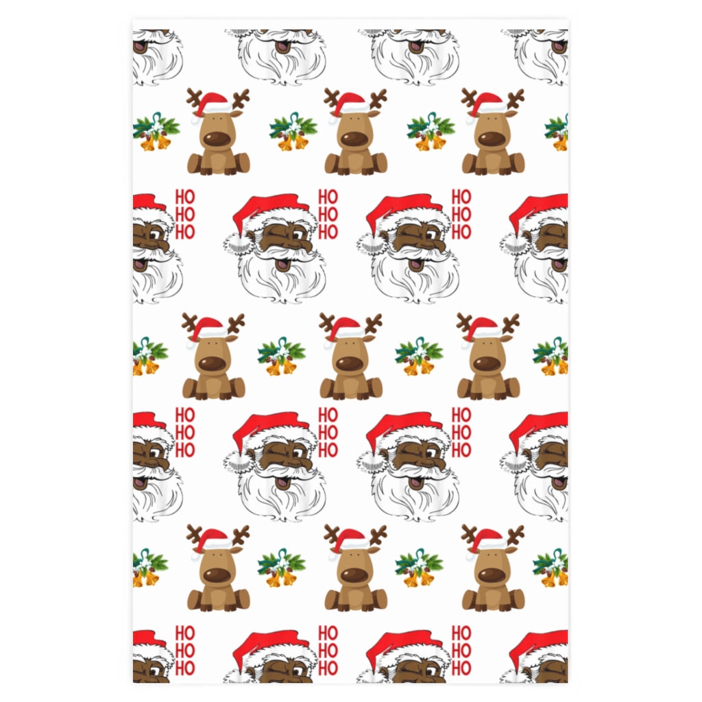 Santa and Reindeer Wrapping Paper