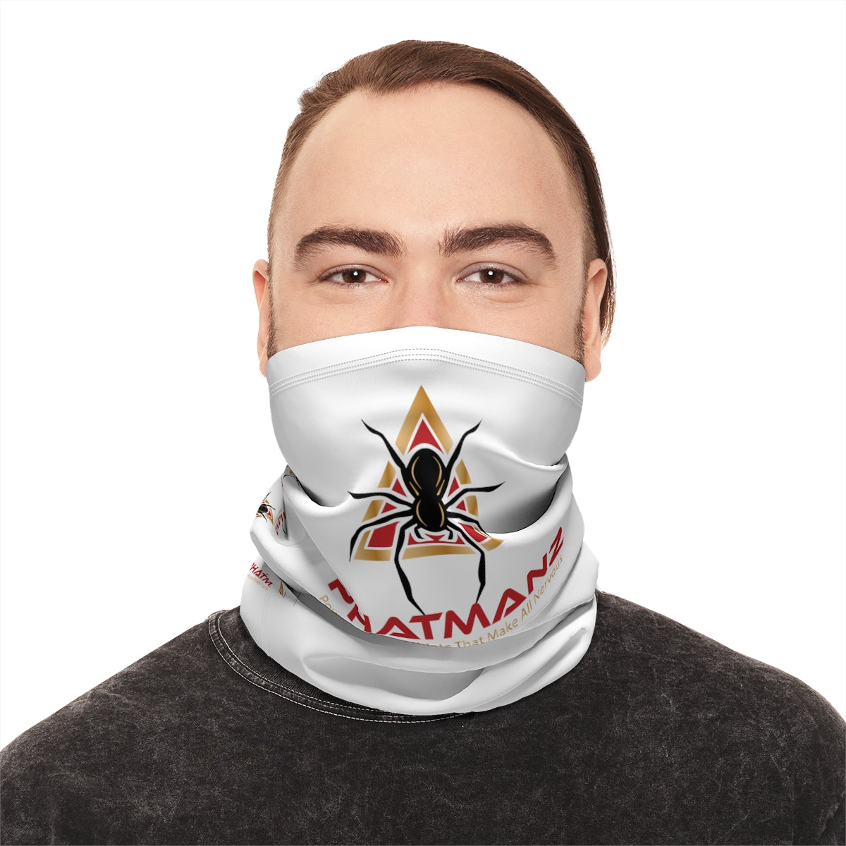 PHATMANZ Winter Neck Gaiter With Drawstring (White)