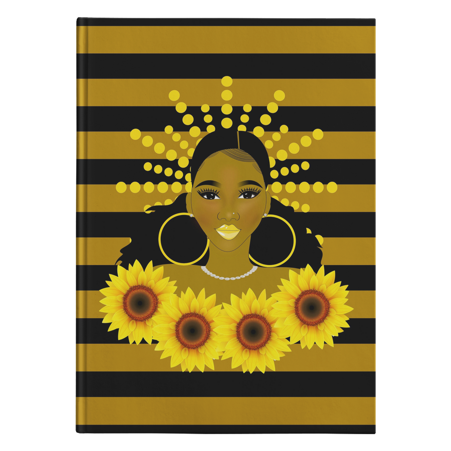 Sunflower Woman Hardcover Journal