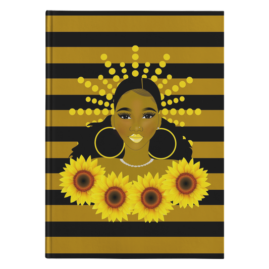 Sunflower Woman Hardcover Journal