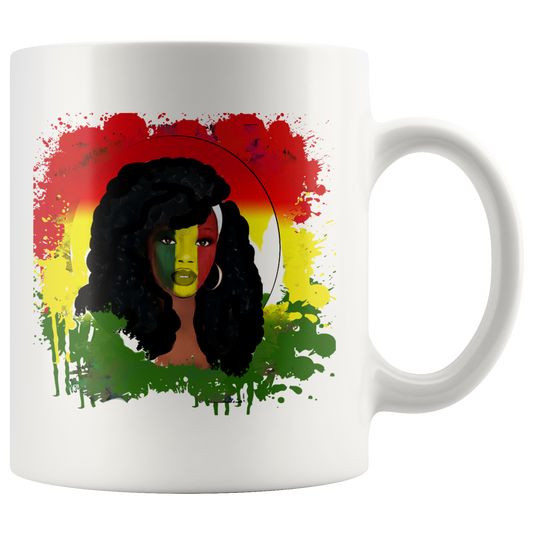 Painted Face Woman Mug