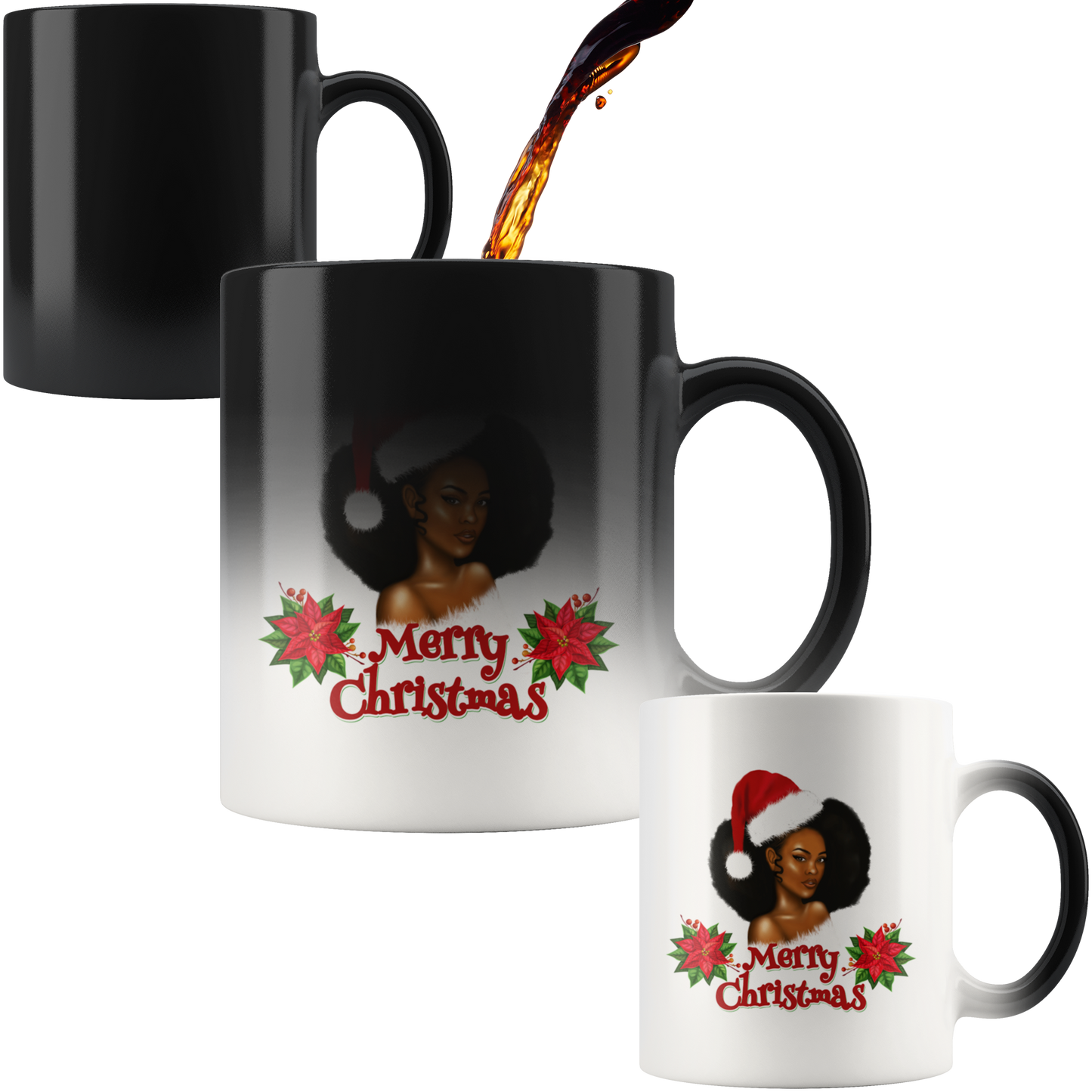 Merry Christmas Afro Girl Mug